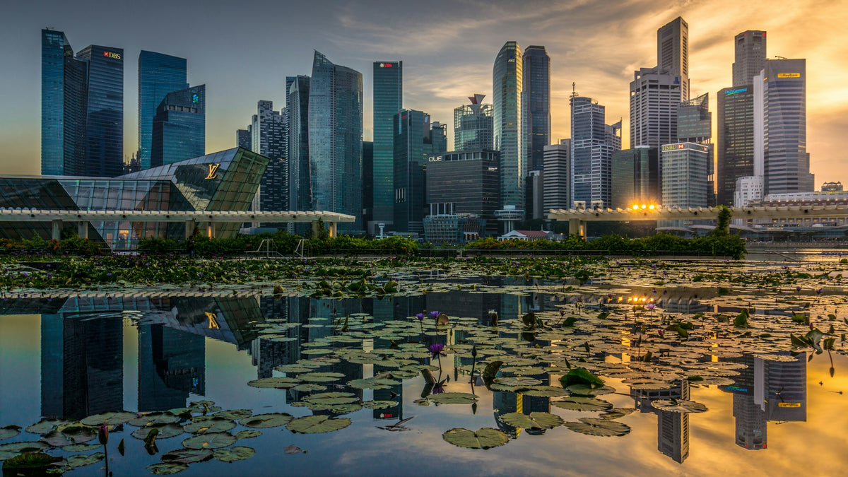 Singapore CBD skyline at Marina Bay